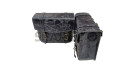 For Royal Enfield Goan Classic 350 Leather Pannier Black and Grey Bags With Mounting - SPAREZO